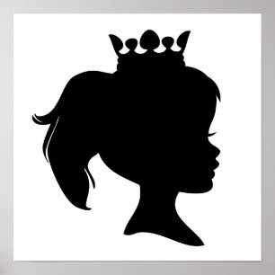 Affiches T-shirts et cadeaux Black Silhouette Princess