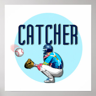 Affiches T-shirts et cadeaux de base-ball Catcher