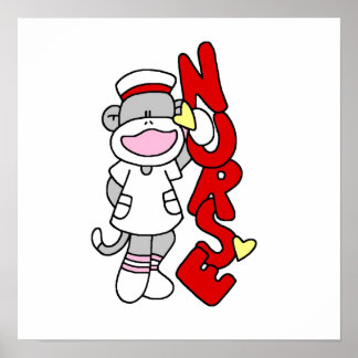 Affiches T-shirts et cadeaux de l'infirmière singe de choc