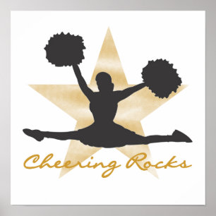Affiches T-shirts et cadeaux Gold Cheering Rocks