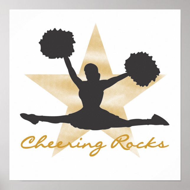 Affiches T-shirts et cadeaux Gold Cheering Rocks (Devant)