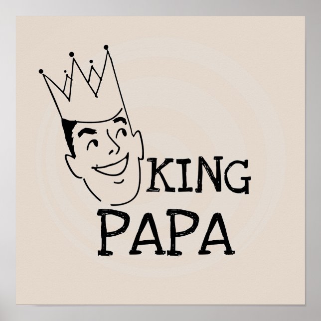 Affiches T-shirts et cadeaux King Papa (Devant)