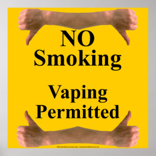 Affiches Tabagisme contre le signe de Vaping