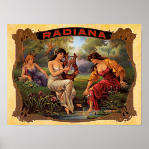 Affiches Tabagisme vintage de Radiana de cigare