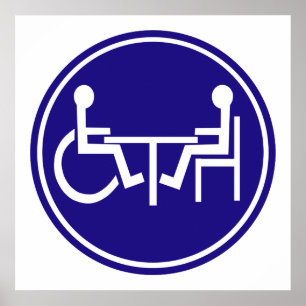 AFFICHES TABLE AMIE PARAPLEGIA DÉSACTIVÉE