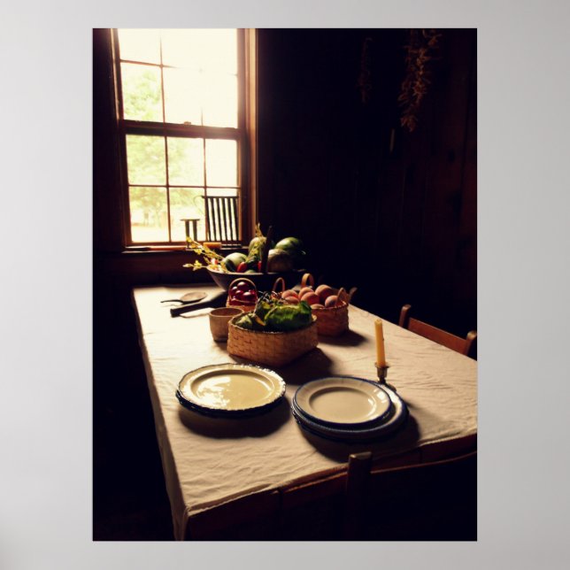 Affiches Table de cuisine ancienne (Devant)