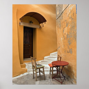 Affiches Table de trottoir, Canée, Crète, Grèce