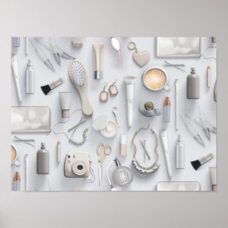Affiches Table Vanity blanche