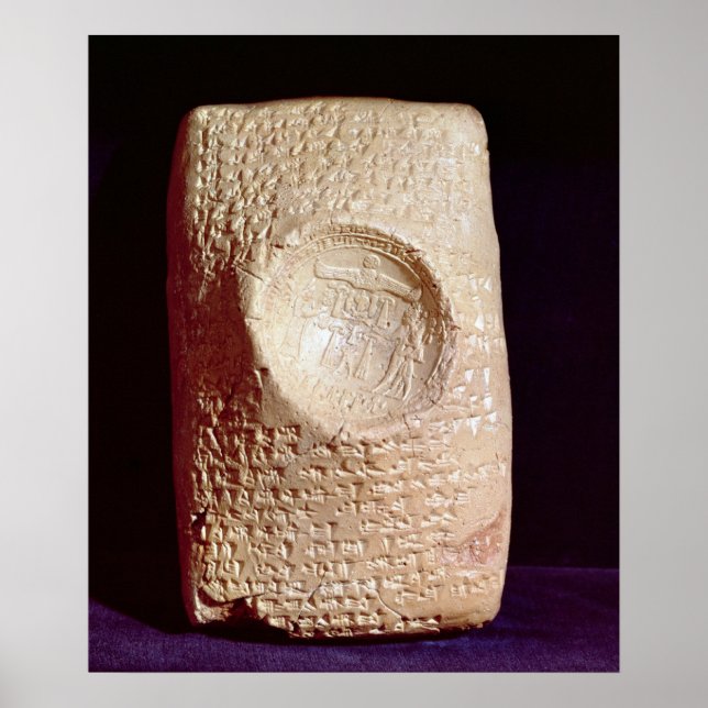 Affiches Tablet avec inscription cunéiforme (Devant)