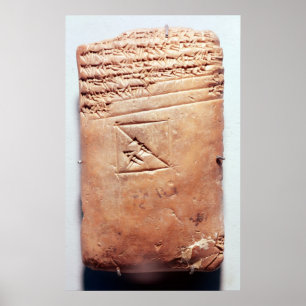 Affiches Tablette avec script cuneiform, c.1830-1530 BC