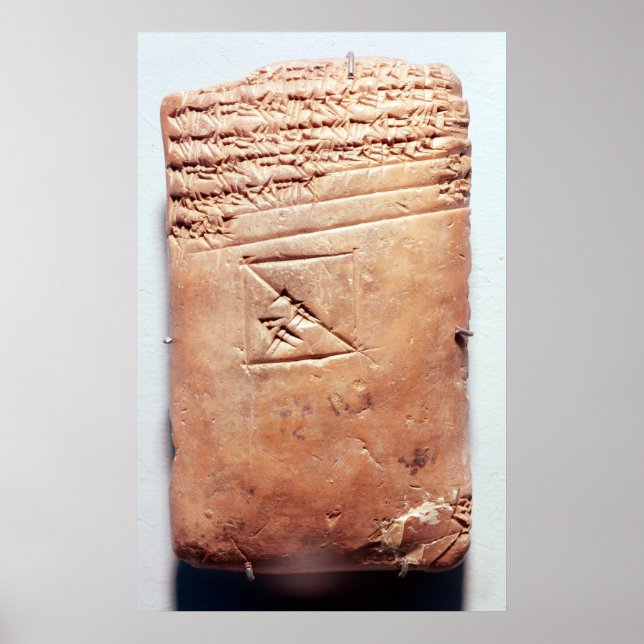 Affiches Tablette avec script cuneiform, c.1830-1530 BC (Devant)