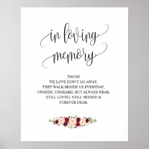 Affiches Tablette de souvenir de mariage en souvenir affect