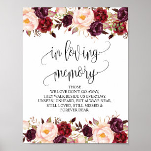 Affiches Tablette de souvenir de mariage en souvenir affect
