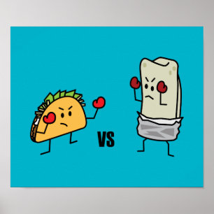 Affiches Taco contre Burrito