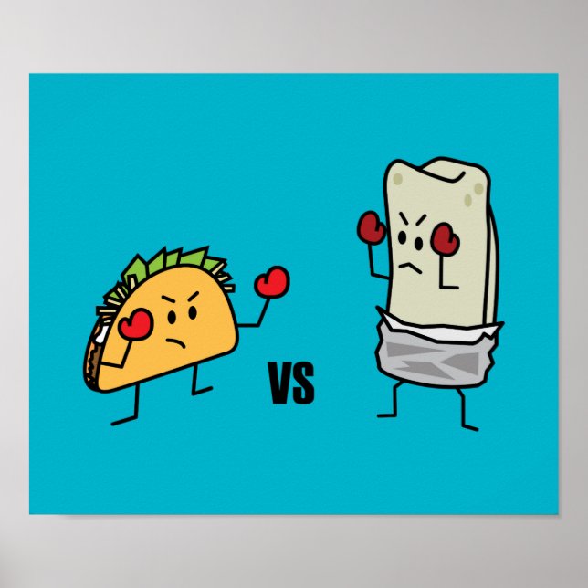 Affiches Taco contre Burrito (Devant)