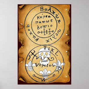 AFFICHES TALISMAN ANTIQUE / CARTE AU TRÉSOR DES PIRATES