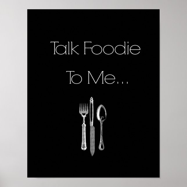Affiches Talk Foody to Me - Cuisine Mur Art (Devant)