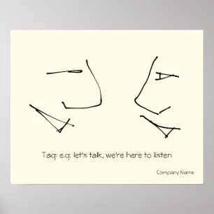 Affiches Talking Heads, logo d'art à deux têtes parlant