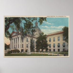 Affiches Tallahassee, Floride - Vue extérieure de l'État