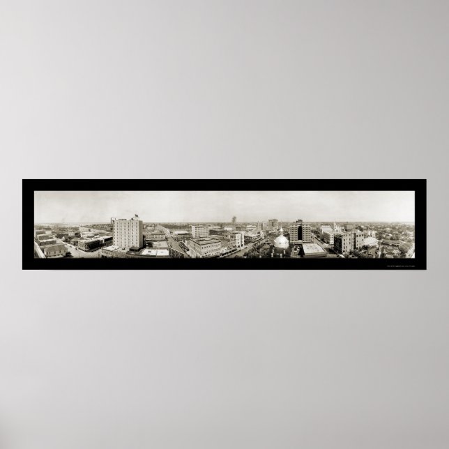 Affiches Tampa, Floride Skyline Photo 1921 (Devant)
