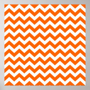 Affiches Tangerine Safari Chevron
