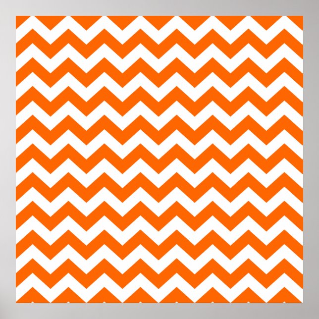 Affiches Tangerine Safari Chevron (Devant)