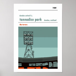 Affiches Tannadice, Dundee. Copie de stade de projecteurs