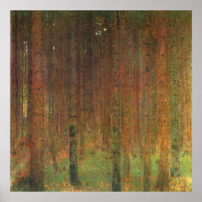 Affiches Tannenwald II par Gustav Klimt (Devant)