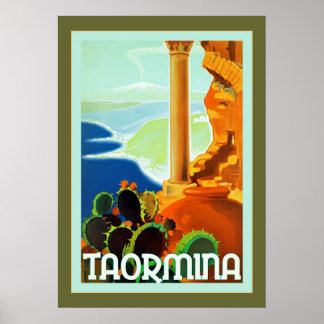 Affiches Taormina ~ Voyage Vintage en Italie