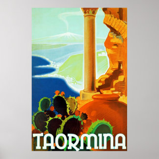 Affiches Taormina ~ Voyage Vintage en Italie
