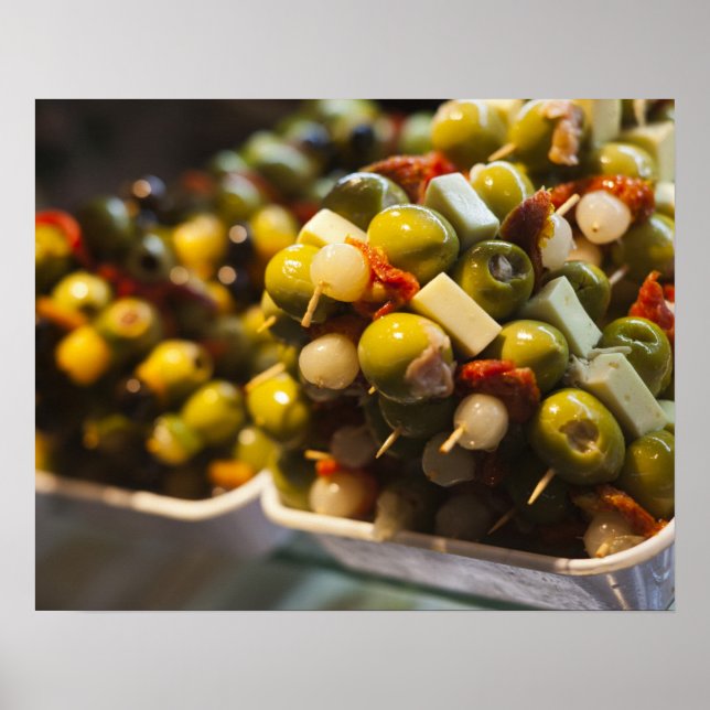 Affiches Tapas aux olives farcies (Devant)