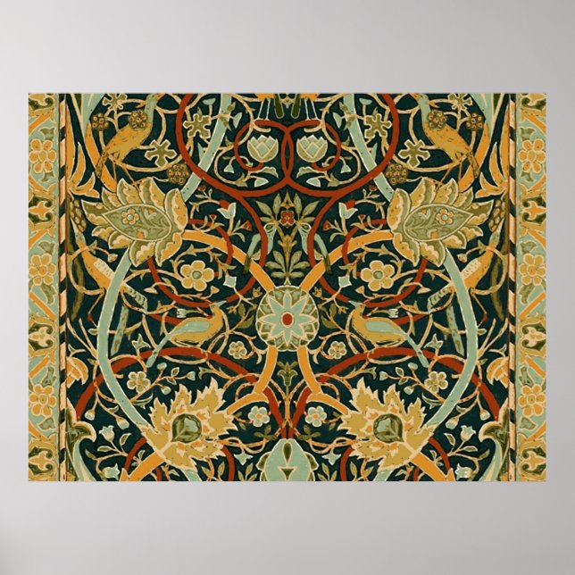 Affiches Tapis Oriental Persan Art William Morris (Devant)