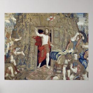Affiches Tapisserie dépeignant la résurrection du Christ