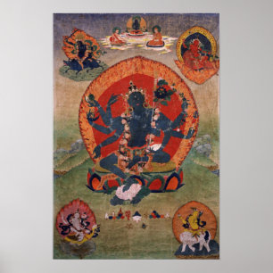 Affiches Tara verte déité bouddhiste tibétaine