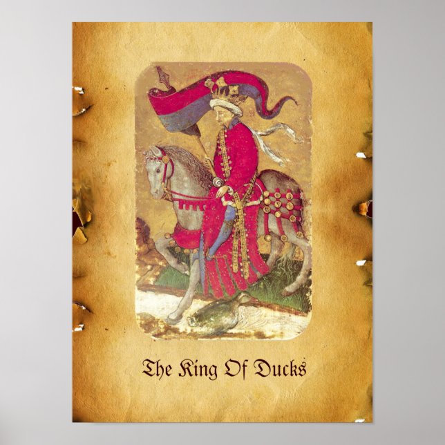 Affiches Tarots antiquaires /Cartes de cour allemandes/Roi  (Devant)