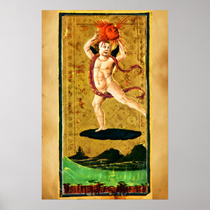AFFICHES TAROTS DE RENAISSANCE ANTIQUE 19 / LE SOLEIL