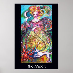 AFFICHES TAROTS OF THE LOST SHADOWS /THE MOON LADY