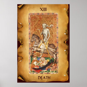 AFFICHES TAROTS RENAISSANCE ANTIQUES 13 / LA MORT