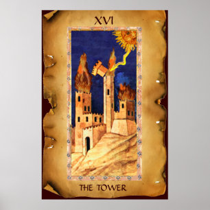 AFFICHES TAROTS RENAISSANCE ANTIQUES 16 / LA TOUR