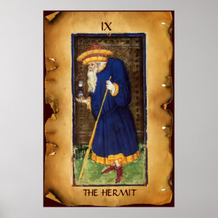 AFFICHES TAROTS RENAISSANCE ANTIQUES 9 / L'ERMITE