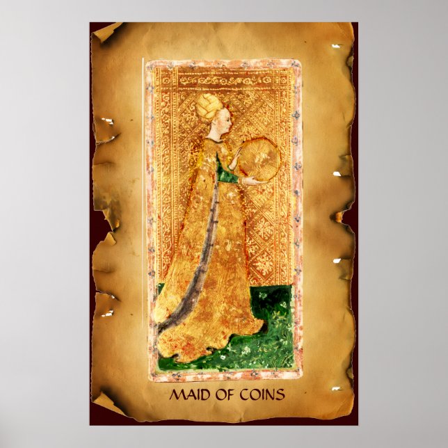 AFFICHES TAROTS RENAISSANCE ANTIQUES  / MÈRE DE COINS (Devant)