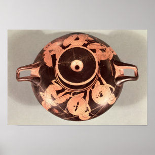 Affiches Tasse à silhouette rouge