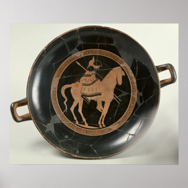 Affiches Tasse à silhouette rouge du grenier représentant (Devant)