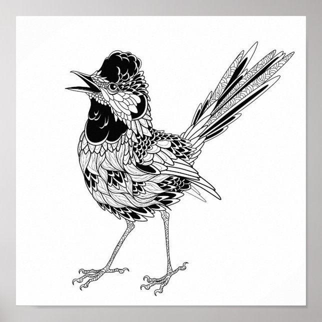 Affiches Tatouage d'oiseaux 2 (Devant)