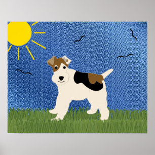 Affiches Tatouage Wire Fox Terrier