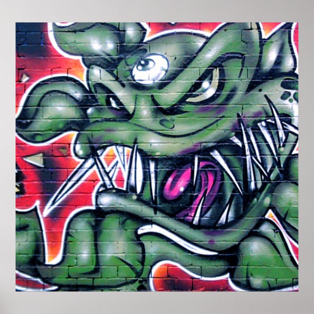 Affiches Taurian - Spray peinture graffiti art plante (Devant)