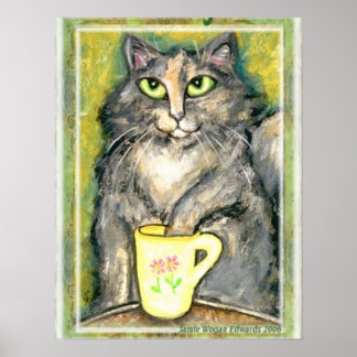 Affiches Tea Love Maine Coon Cat