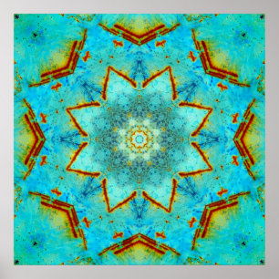 Affiches Teal et mandala de rouille