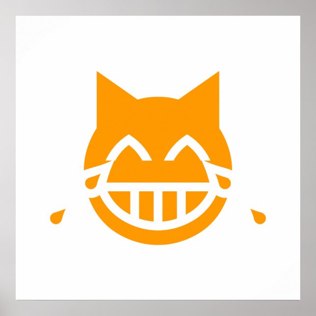 Affiches Tears of Joy Emoji Cat (Devant)