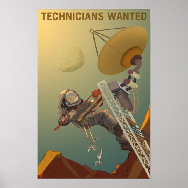 Affiches Technicians Wanted to Engineer our Future on Mars (Devant)